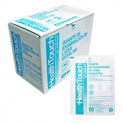 GUANTE EXAMEN DE LÁTEX HEALTH TOUCH ESTÉRIL PAR