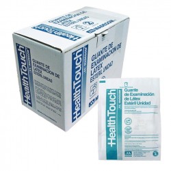 GUANTE EXAMEN DE LÁTEX HEALTH TOUCH ESTÉRIL UNIDAD (SOBRE CON 1 GUANTE)