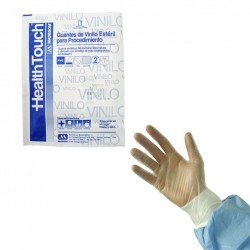 GUANTE PROCEDIMIENTO VINILO HEALTH TOUCH ESTÉRIL TRANSPARENTE