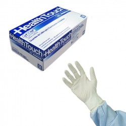 Guantes de examen de látex Health Touch | Comercial Hevea