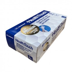 GUANTE DE LÁTEX HEALTH TOUCH PREMIUM LIBRE DE POLVO & Comercial Hevea
