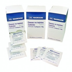 Gasa no tejida 5 x 5 cm estéril para curación de heridas