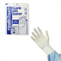 GUANTE EXAMEN DE LÁTEX HEALTH TOUCH ESTÉRIL LARGO