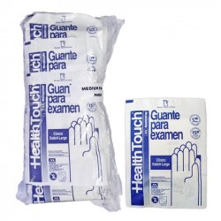 GUANTE EXAMEN DE LÁTEX HEALTH TOUCH ESTÉRIL LARGO