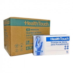 GUANTE NITRILO HEALTH TOUCH NO ESTÉRIL CELESTE (CAJA MASTER) • Comercial Hevea