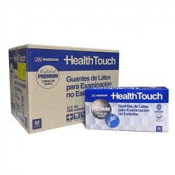 Guante examen de látex | Health Touch premium | No estéril | Libre de polvo