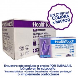 Guante de nitrilo cobalto Health Touch | Comercial Hevea