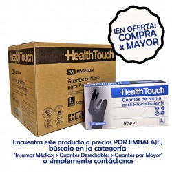 Guantes de nitrilo negro para procedimiento | Comercial Hevea