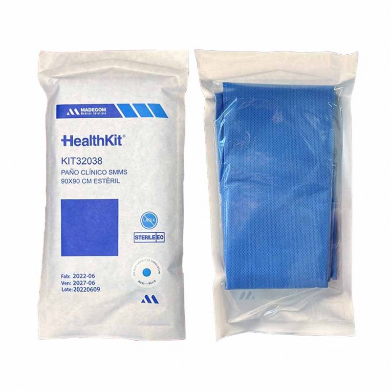 KIT PAÑO CAMPO SMMS 90x90 ESTÉRIL | Comercial Hevea