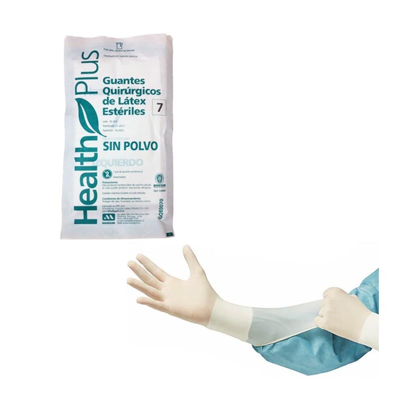 Guantes quirúrgicos de látex Health Plus | Comercial Hevea