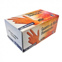 Guante nitrilo texturizado naranja