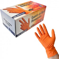 Guante nitrilo texturizado naranja