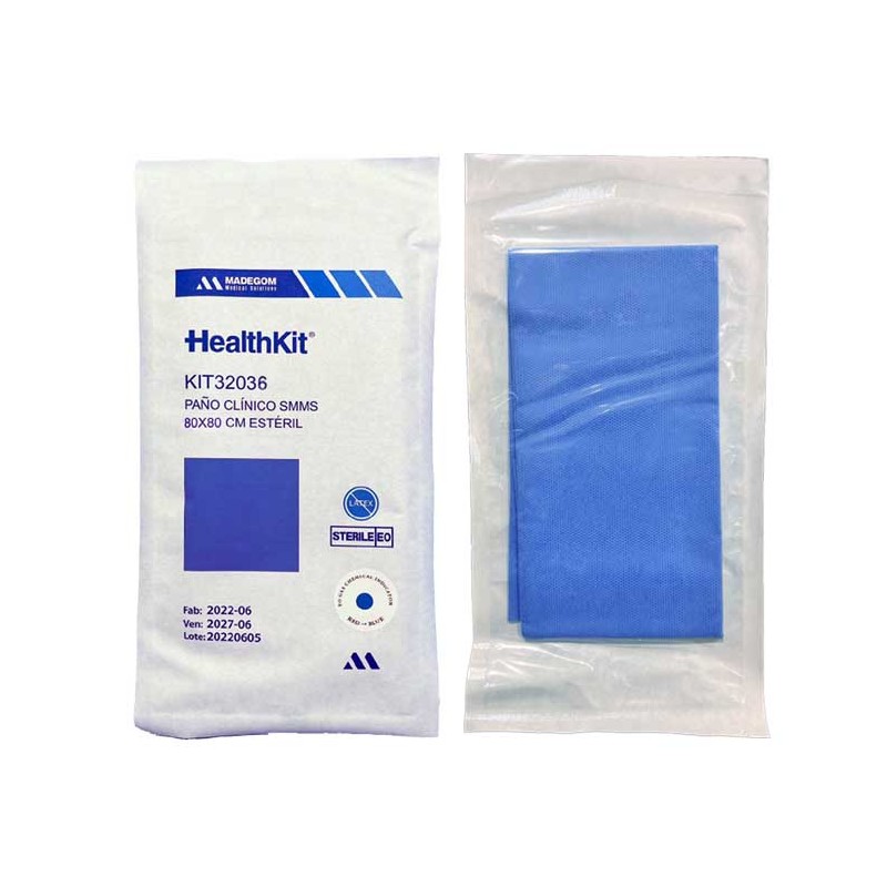 KIT PAÑO CAMPO SMMS 80x80 ESTÉRIL | Comercial Hevea